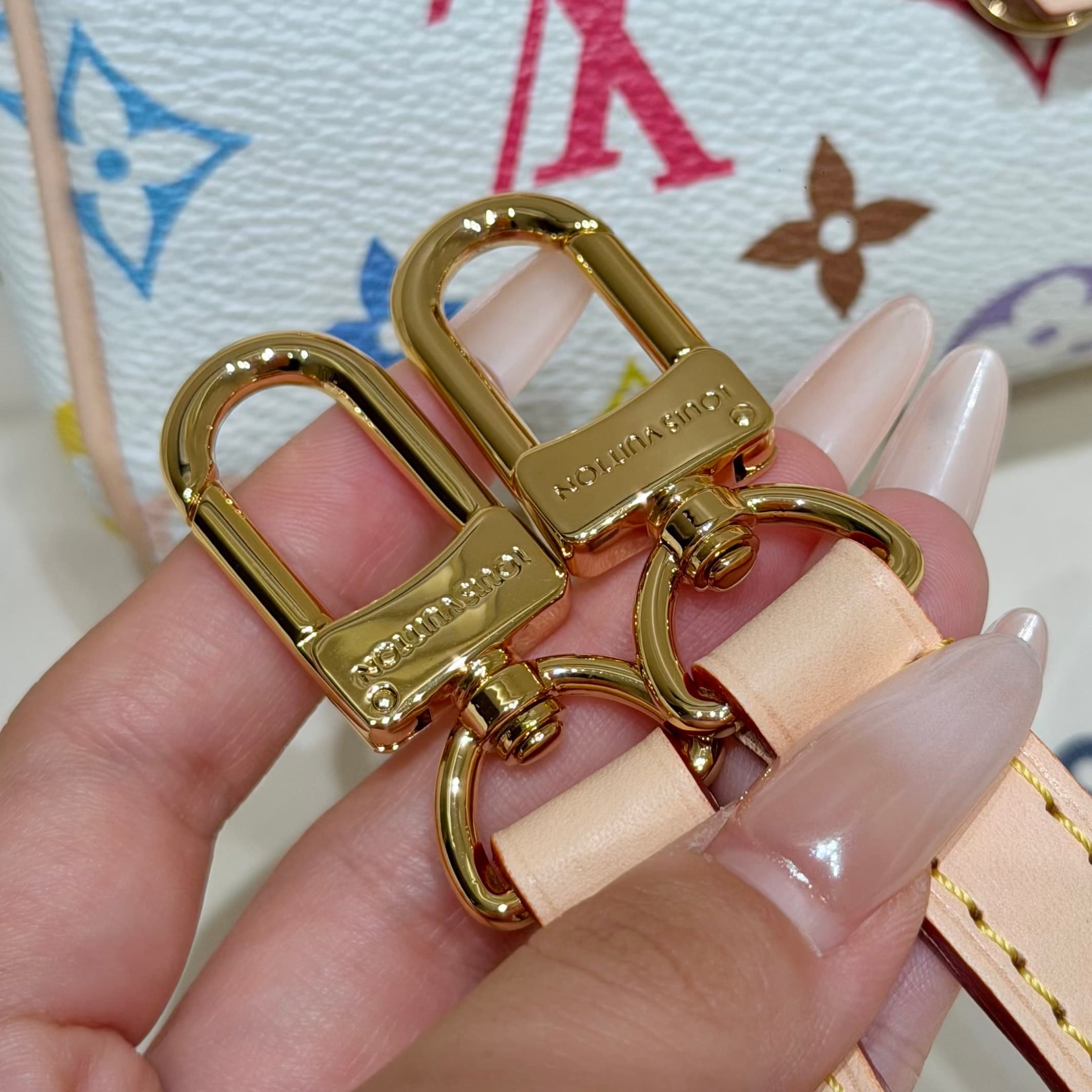 루이비통 x 무라카미 타카시 나노 스피디 Nano Speedy Multicolore 화이트 멀티