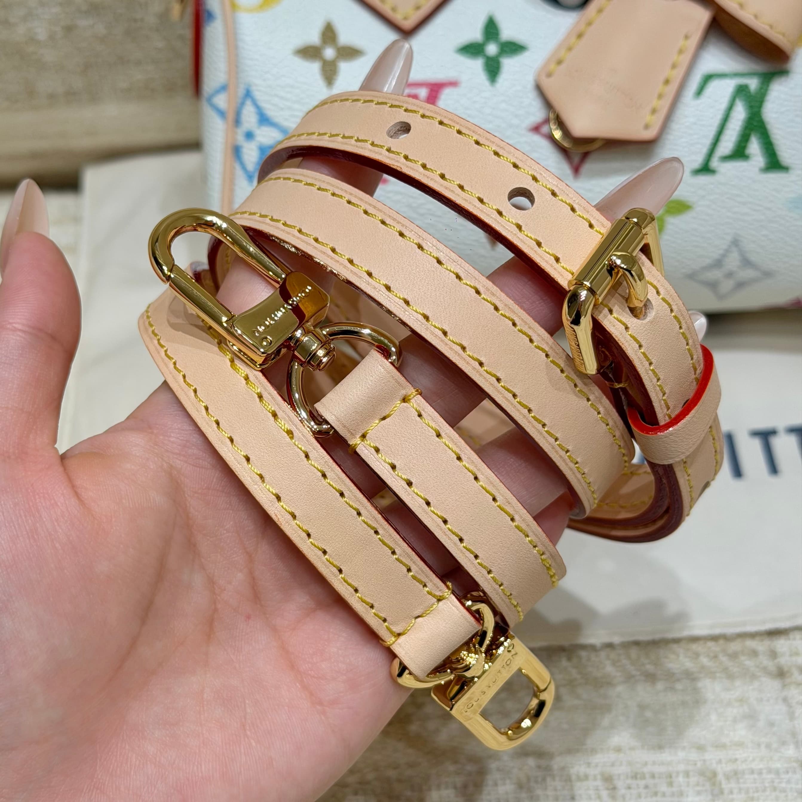 루이비통 x 무라카미 타카시 나노 스피디 Nano Speedy Multicolore 화이트 멀티