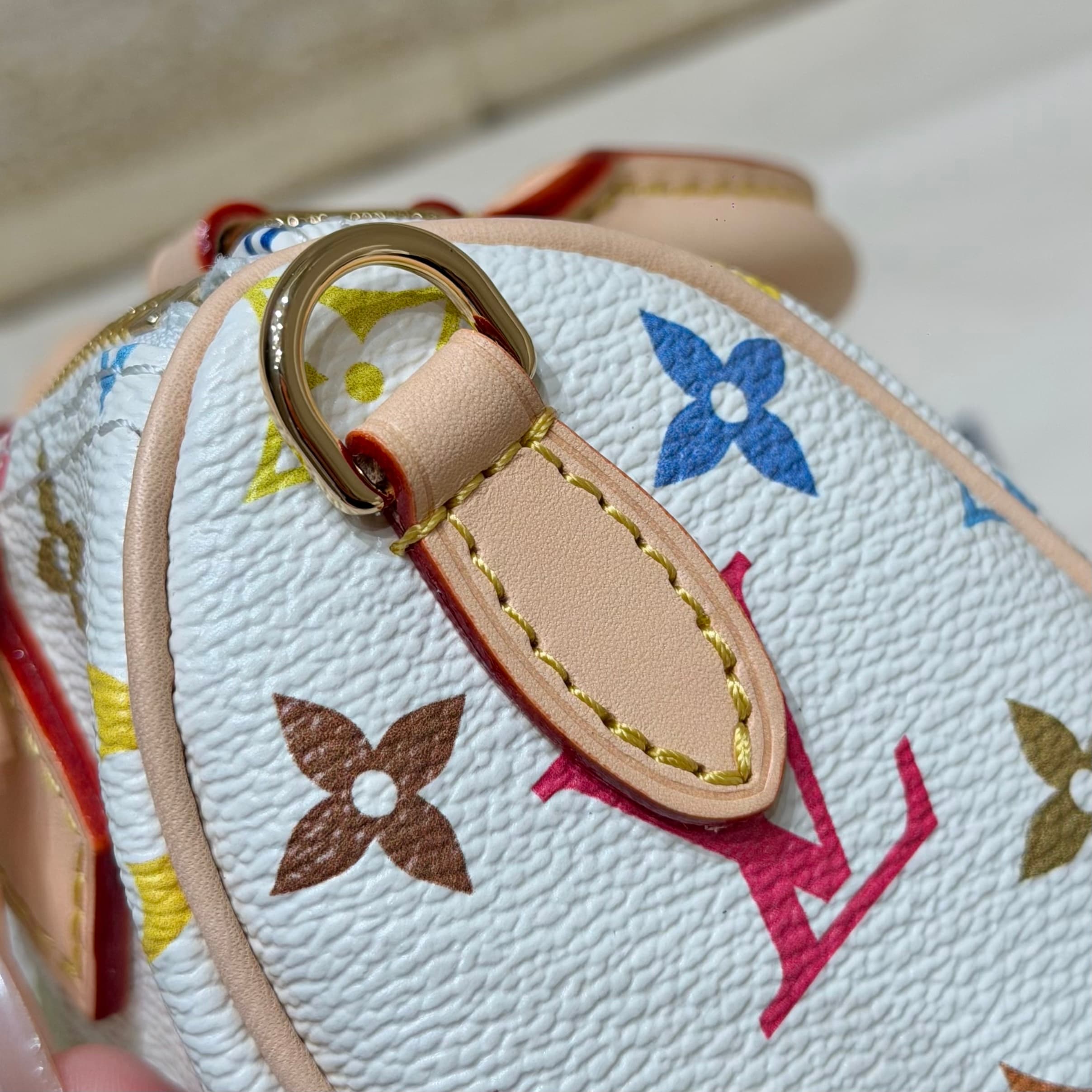 루이비통 x 무라카미 타카시 나노 스피디 Nano Speedy Multicolore 화이트 멀티