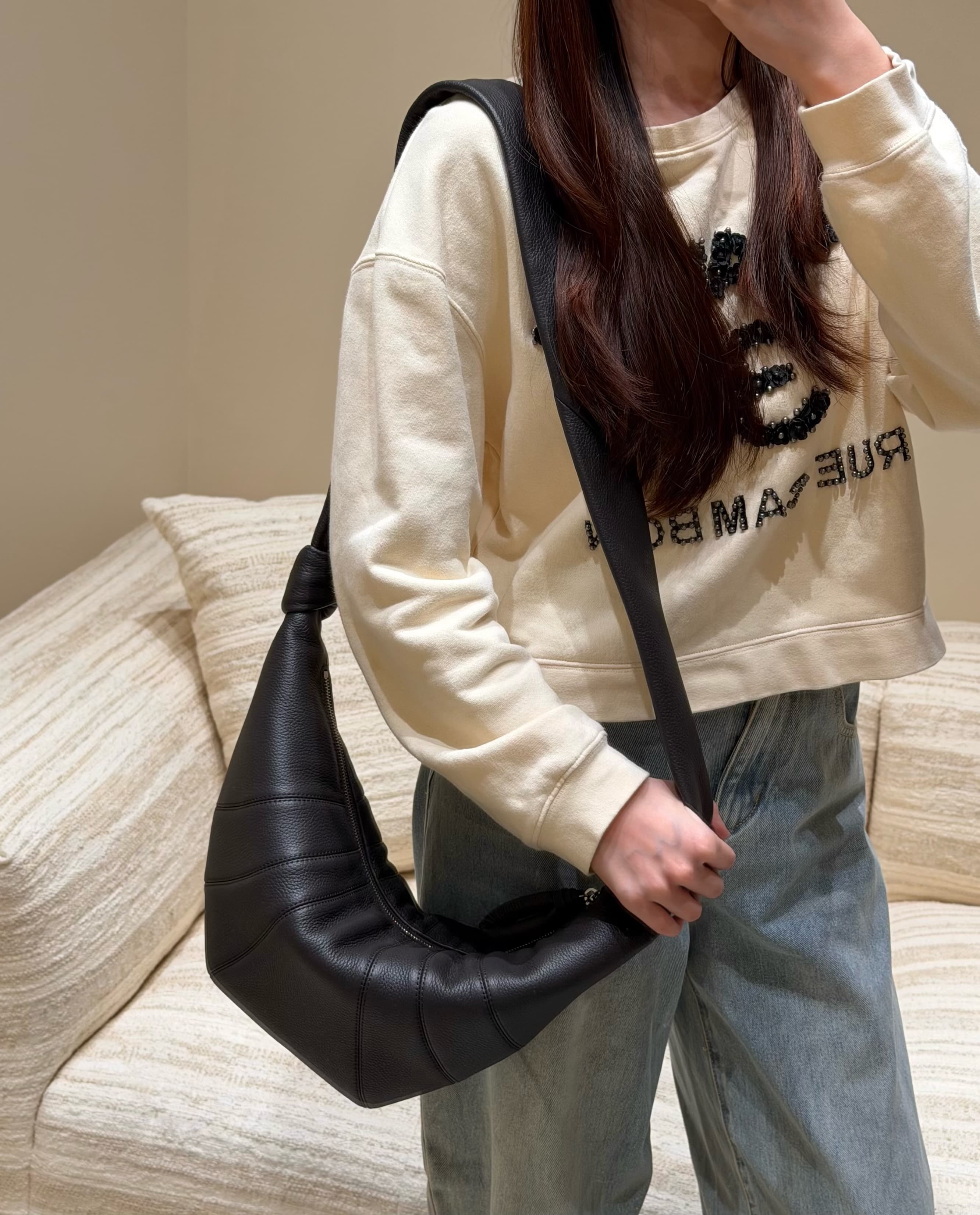 르메르 크루아상백 미디움 (Lemaire Croissant Bag Medium) 리치브라운