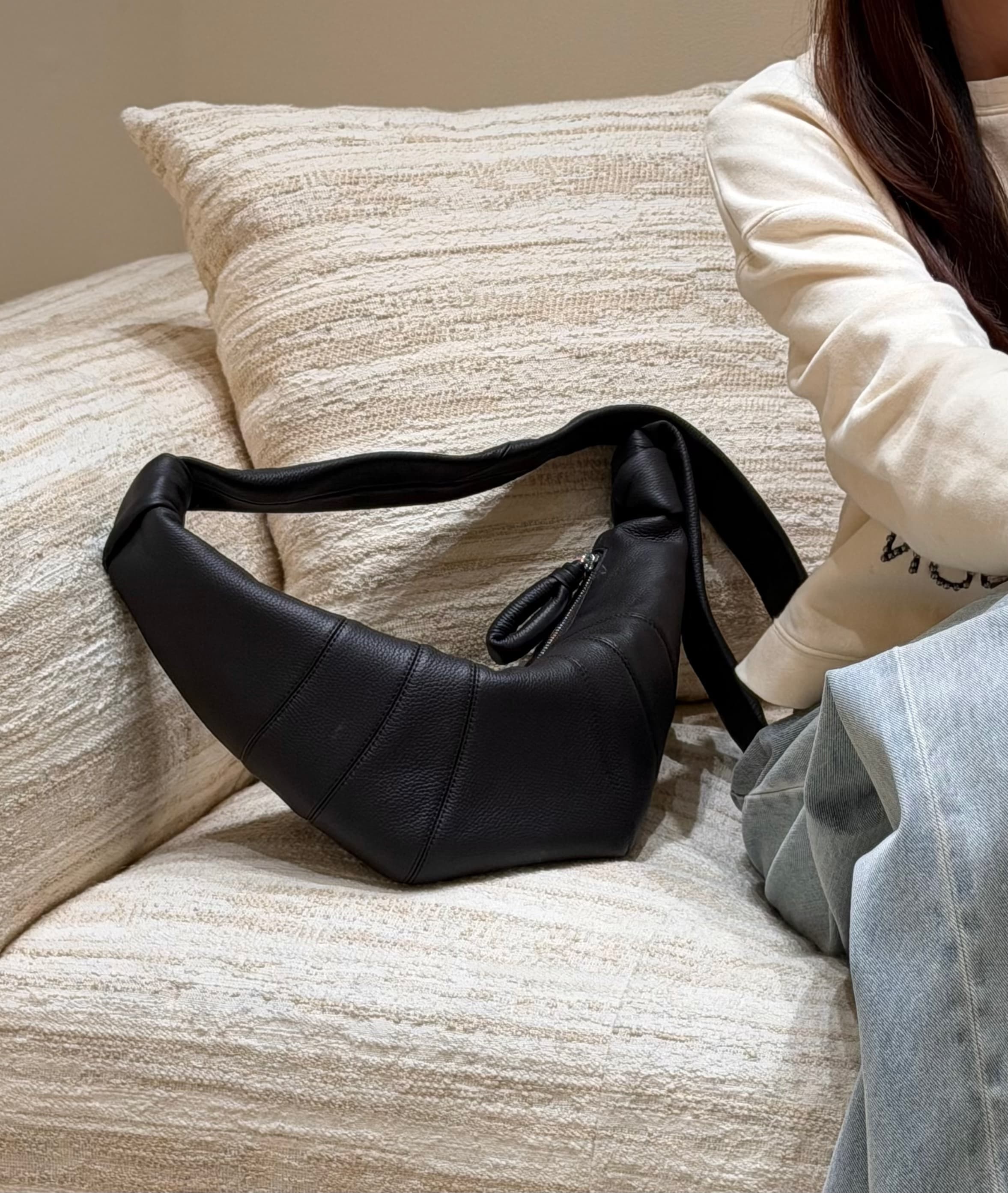 르메르 크루아상백 미디움 (Lemaire Croissant Bag Medium) 리치브라운