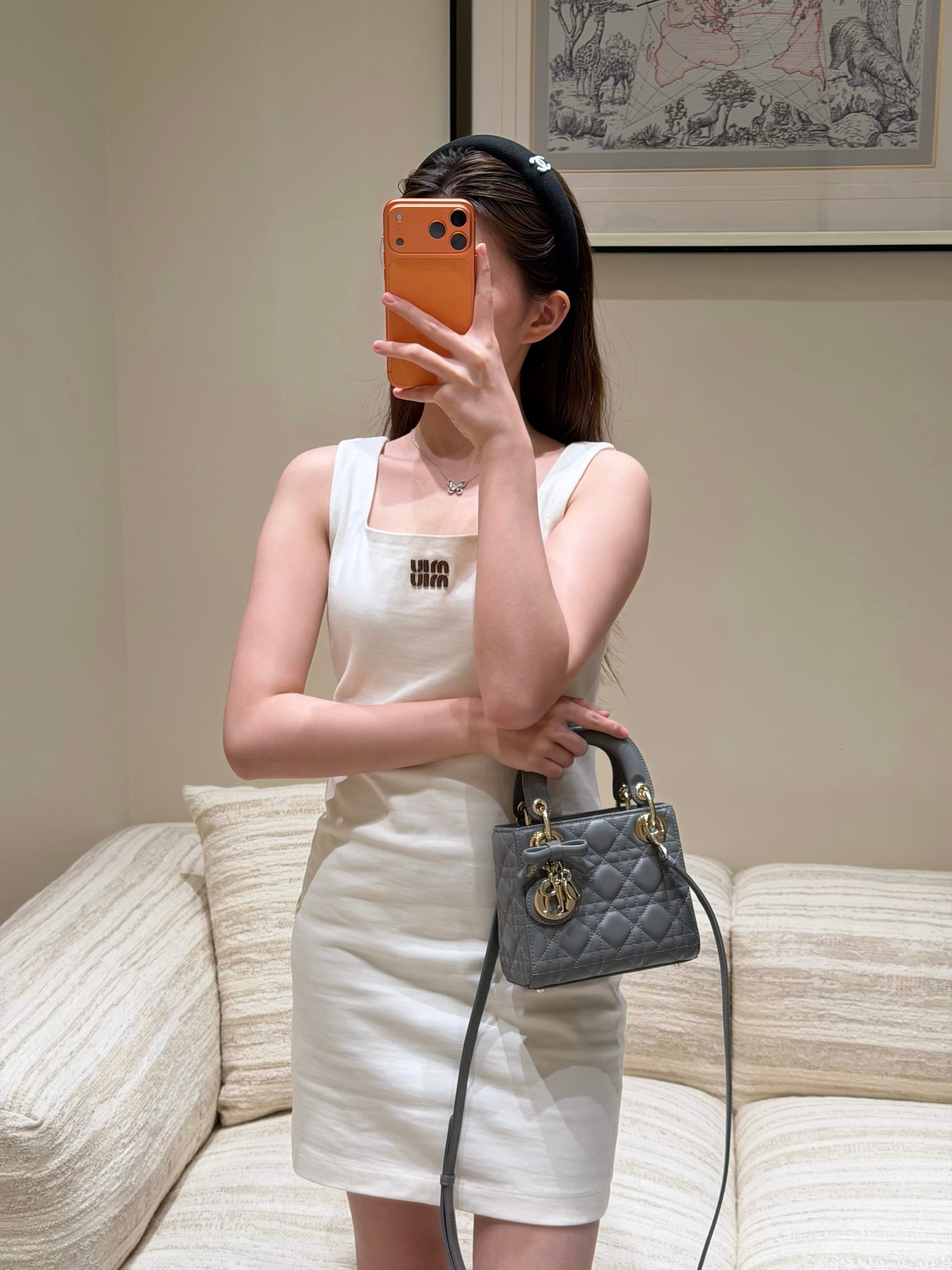 디올 레이디 다이애나 보우 시리즈 그레이