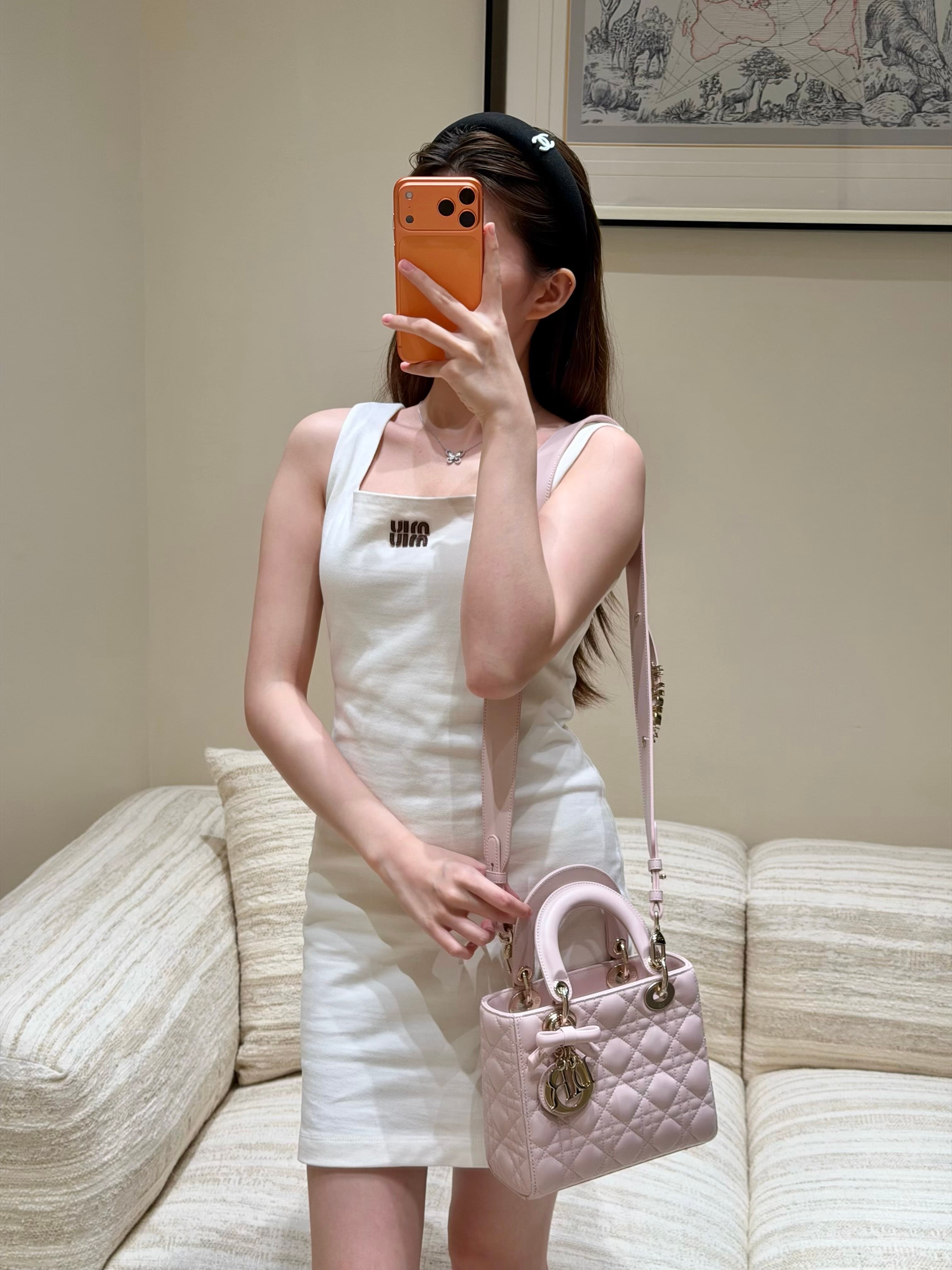 디올 레이디 디 보우 시리즈 핑크
