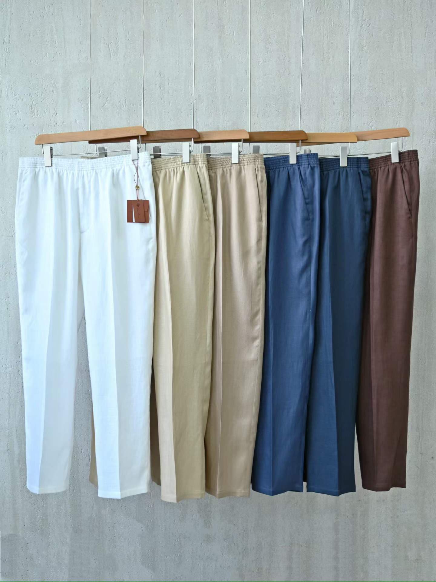 로로피아나 헤링본 린넨 팬츠